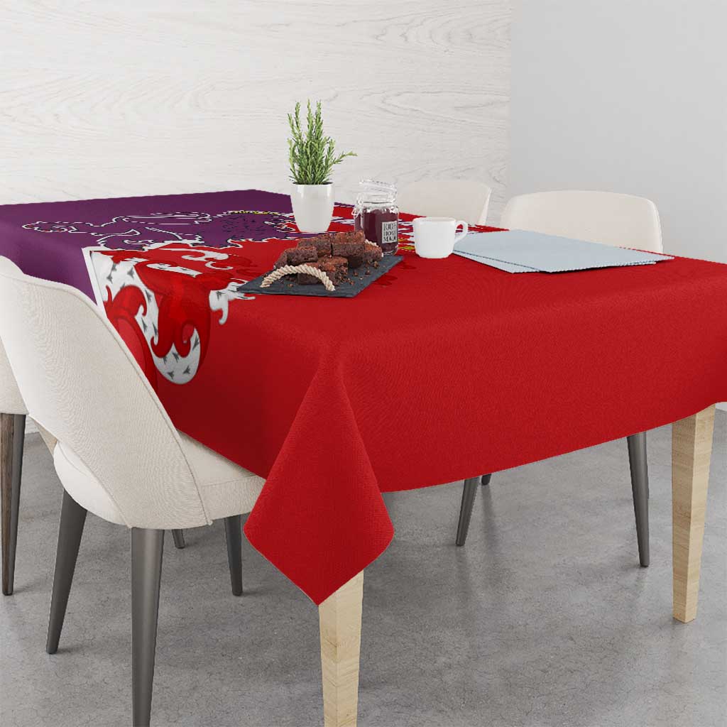 Castile and León Flag Tablecloth Autonomous Community of Spain - Wonder Print Shop