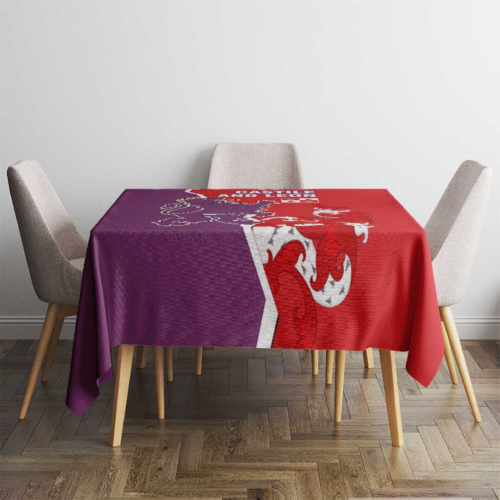 Castile and León Flag Tablecloth Autonomous Community of Spain - Wonder Print Shop