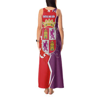 Castile and León Flag Tank Maxi Dress Autonomous Community of Spain - Wonder Print Shop