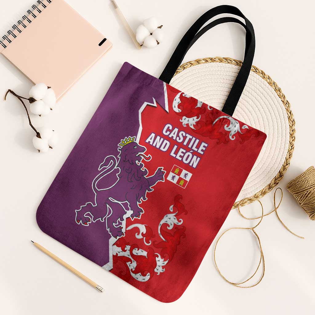 Castile and León Flag Tote Bag Autonomous Community of Spain - Wonder Print Shop