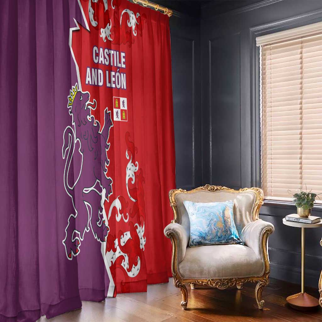 Castile and León Flag Window Curtain Autonomous Community of Spain - Wonder Print Shop