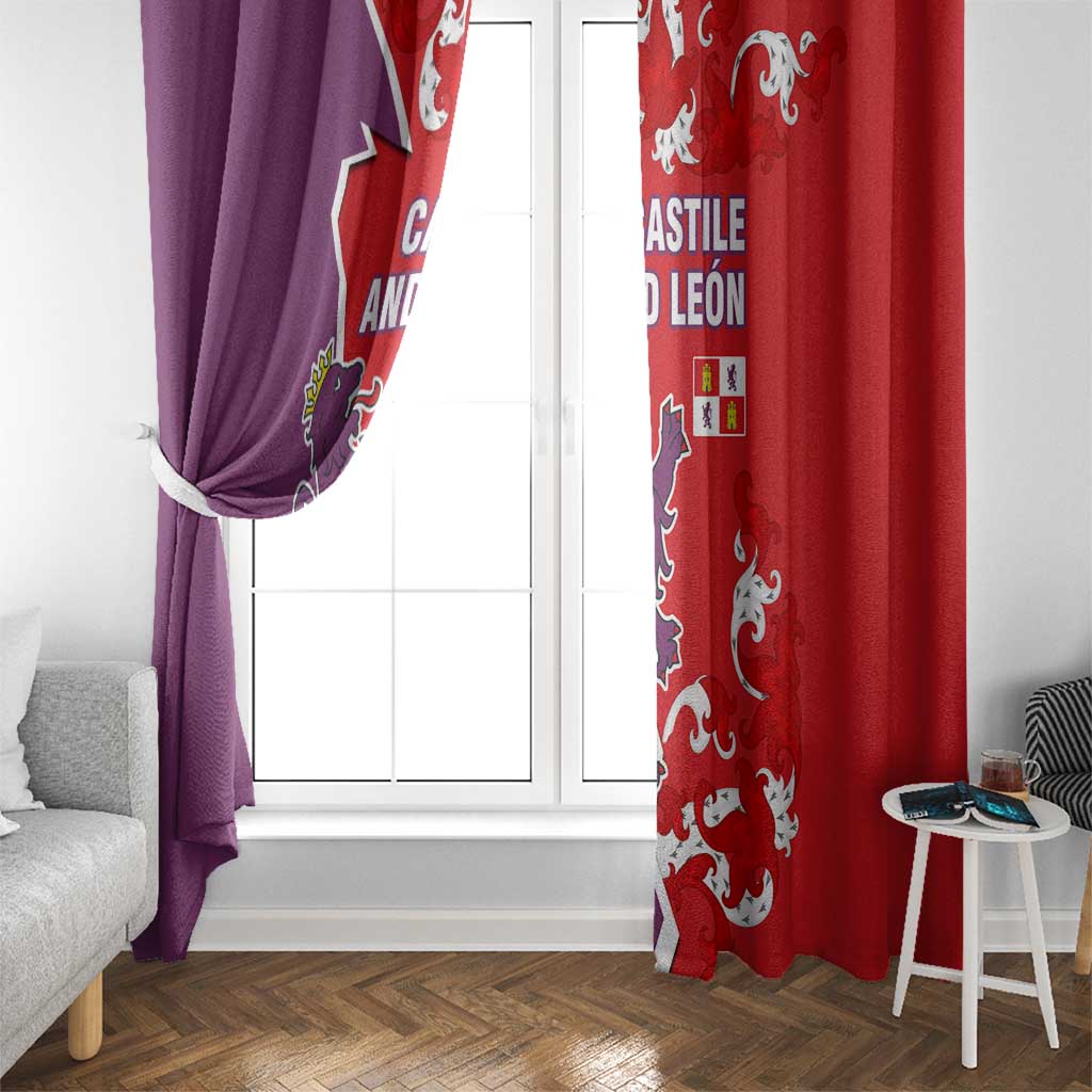 Castile and León Flag Window Curtain Autonomous Community of Spain - Wonder Print Shop