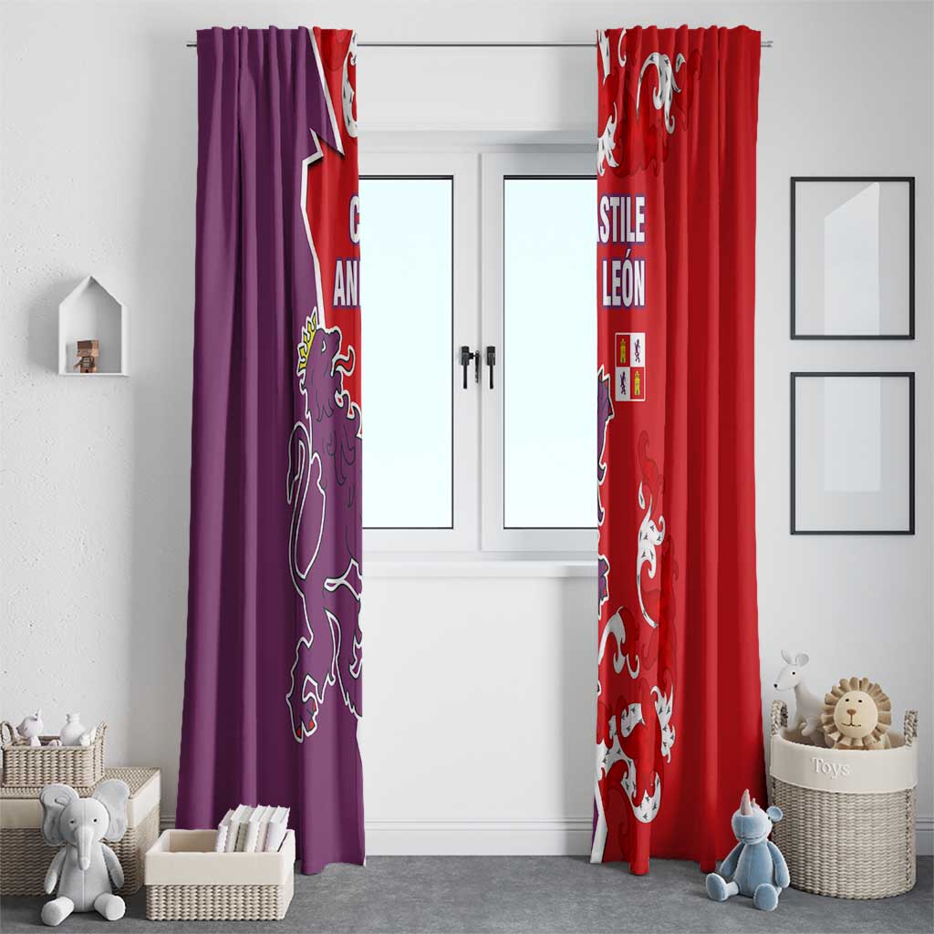 Castile and León Flag Window Curtain Autonomous Community of Spain - Wonder Print Shop