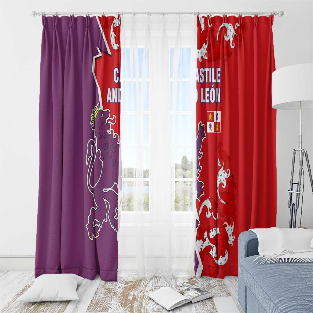 Castile and León Flag Window Curtain Autonomous Community of Spain - Wonder Print Shop