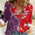 Castile and León Flag Women Casual Shirt Autonomous Community of Spain - Wonder Print Shop