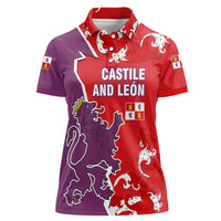 Castile and León Flag Women Polo Shirt Autonomous Community of Spain - Wonder Print Shop