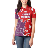 Castile and León Flag Women Polo Shirt Autonomous Community of Spain - Wonder Print Shop
