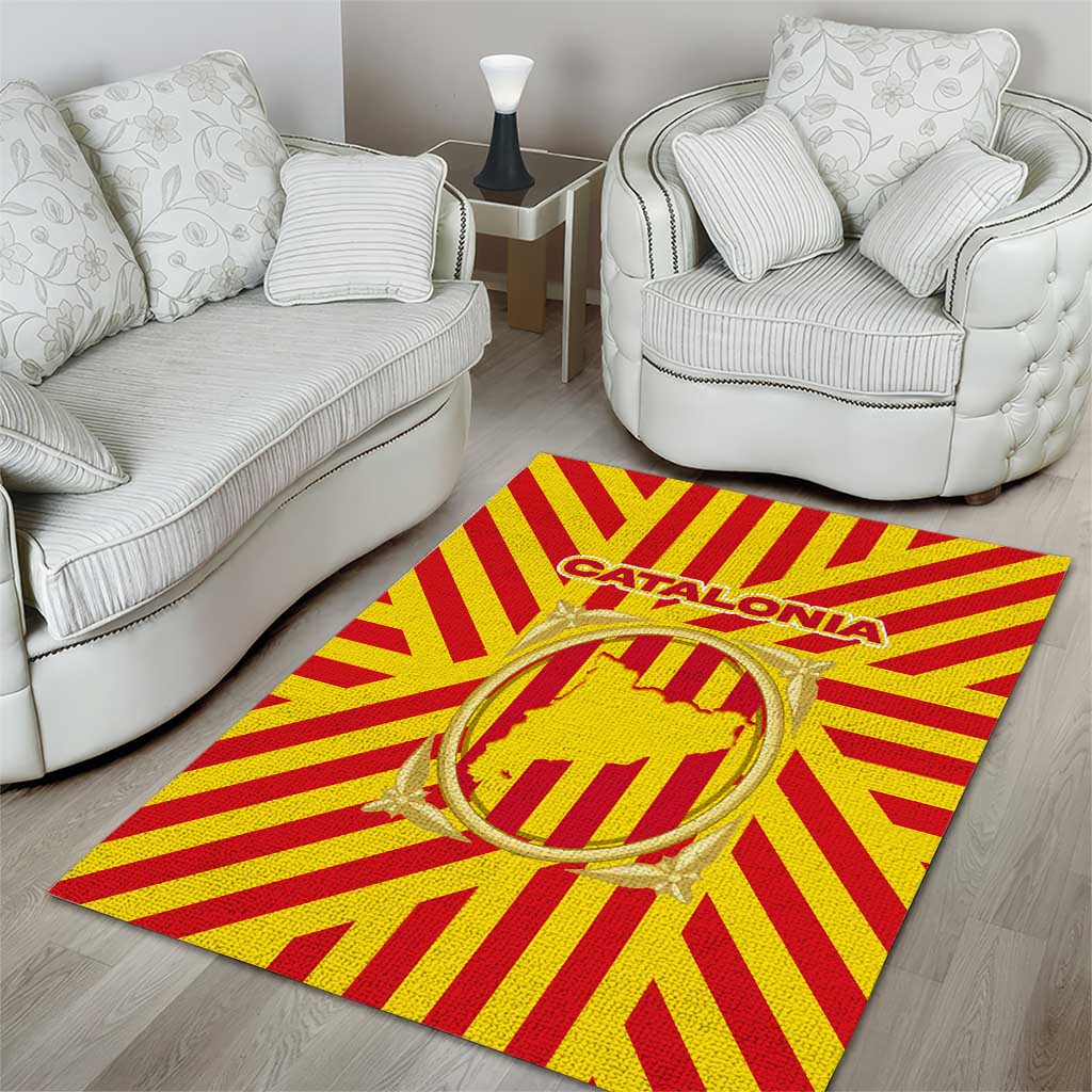 Catalonia Flag Area Rug Autonomous Community of Spain - Wonder Print Shop