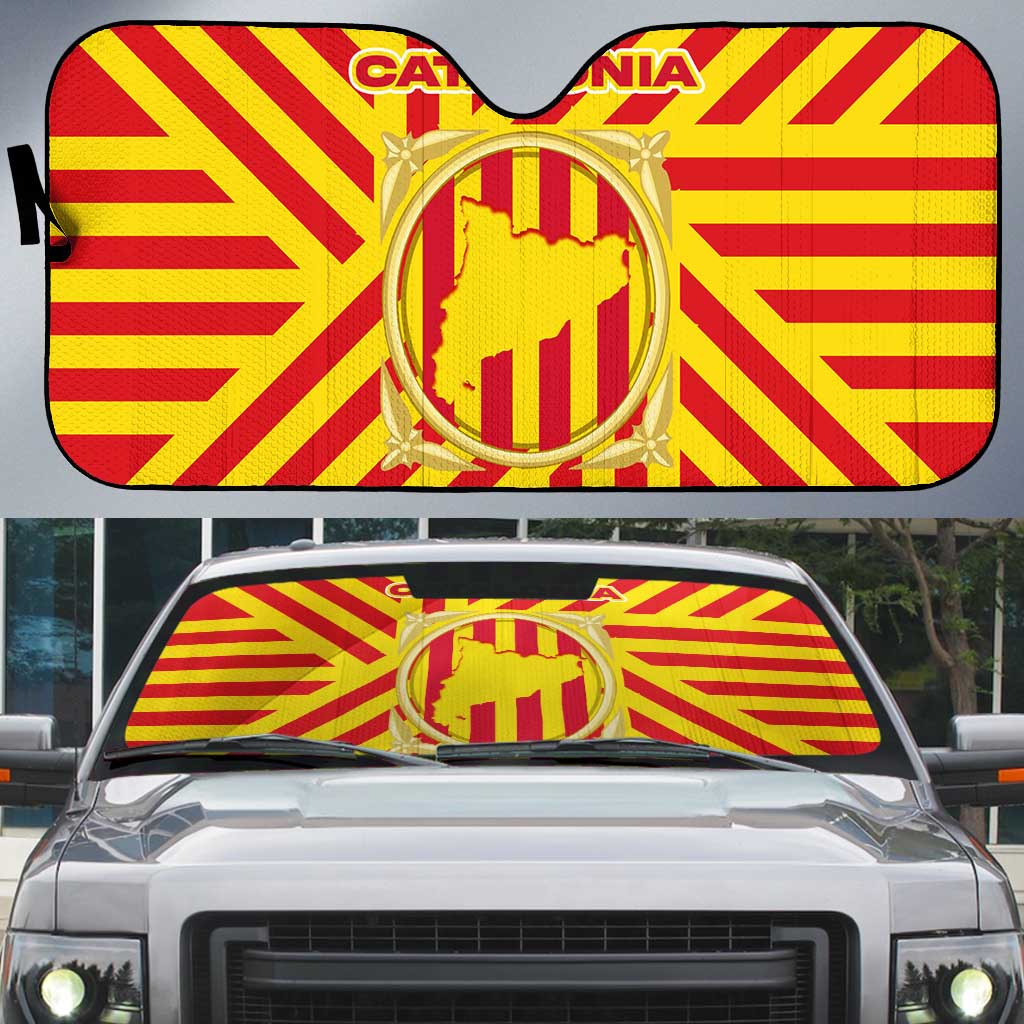 Catalonia Flag Auto Sun Shade Autonomous Community of Spain - Wonder Print Shop