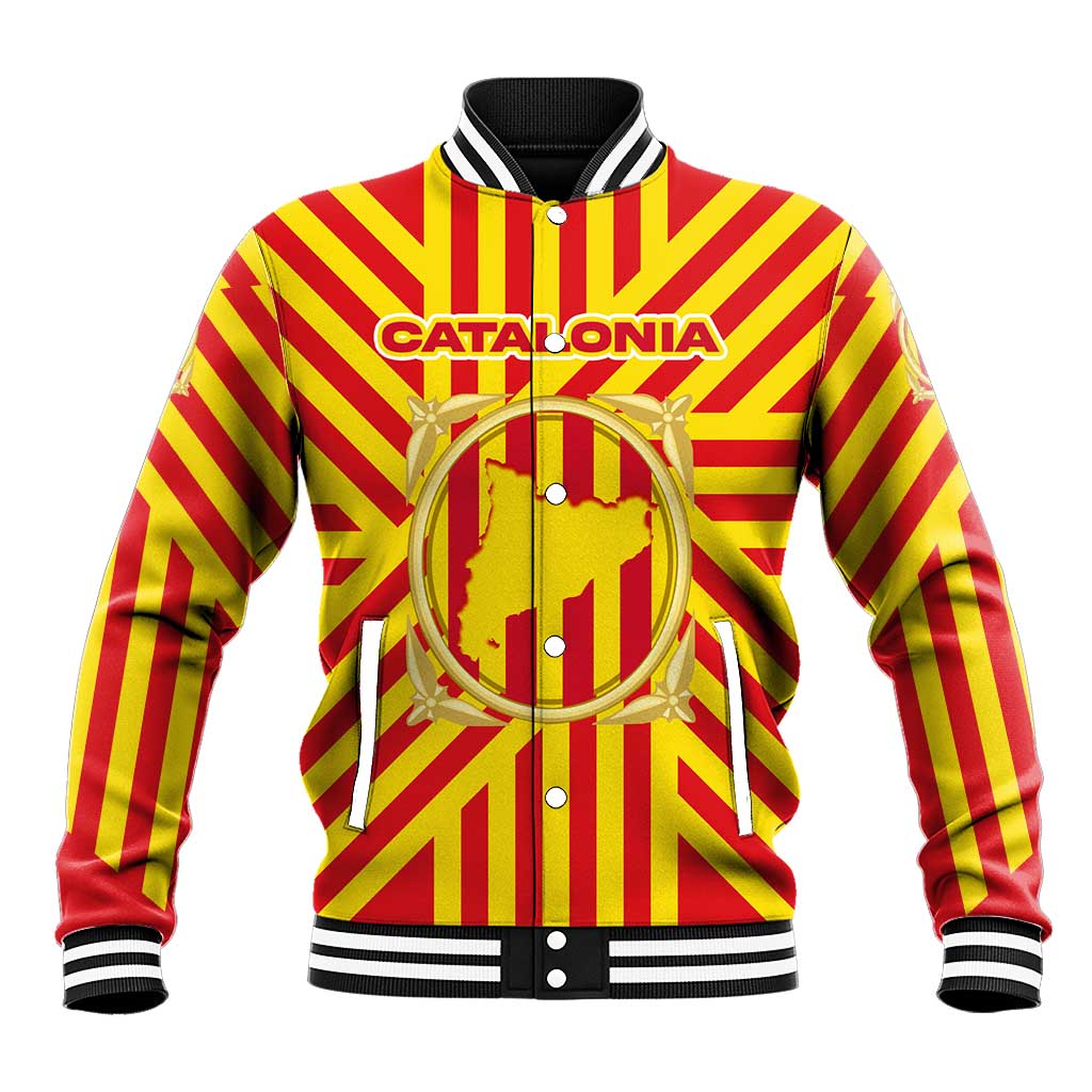 Catalonia Flag Baseball Jacket Autonomous Community of Spain - Wonder Print Shop