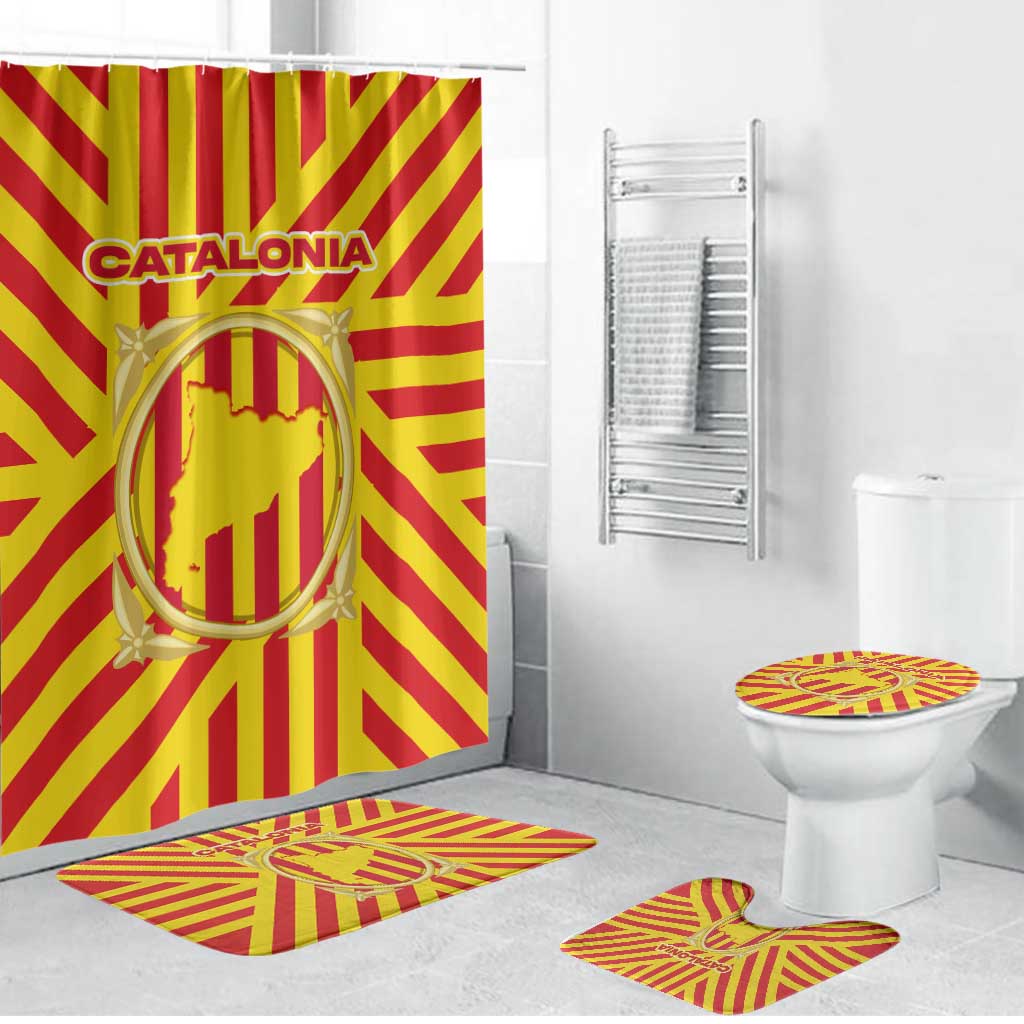 Catalonia Flag Bathroom Set Autonomous Community of Spain - Wonder Print Shop