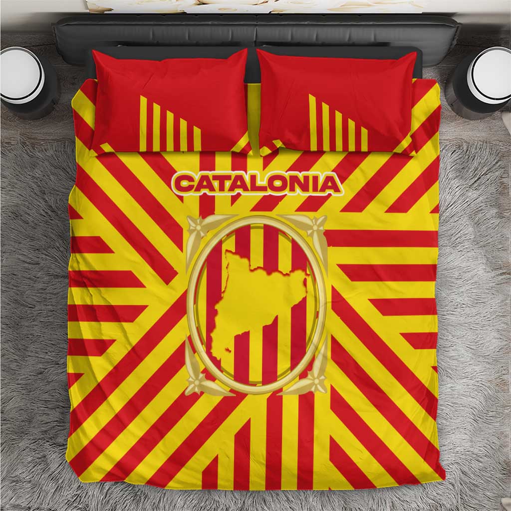 Catalonia Flag Bedding Set Autonomous Community of Spain - Wonder Print Shop