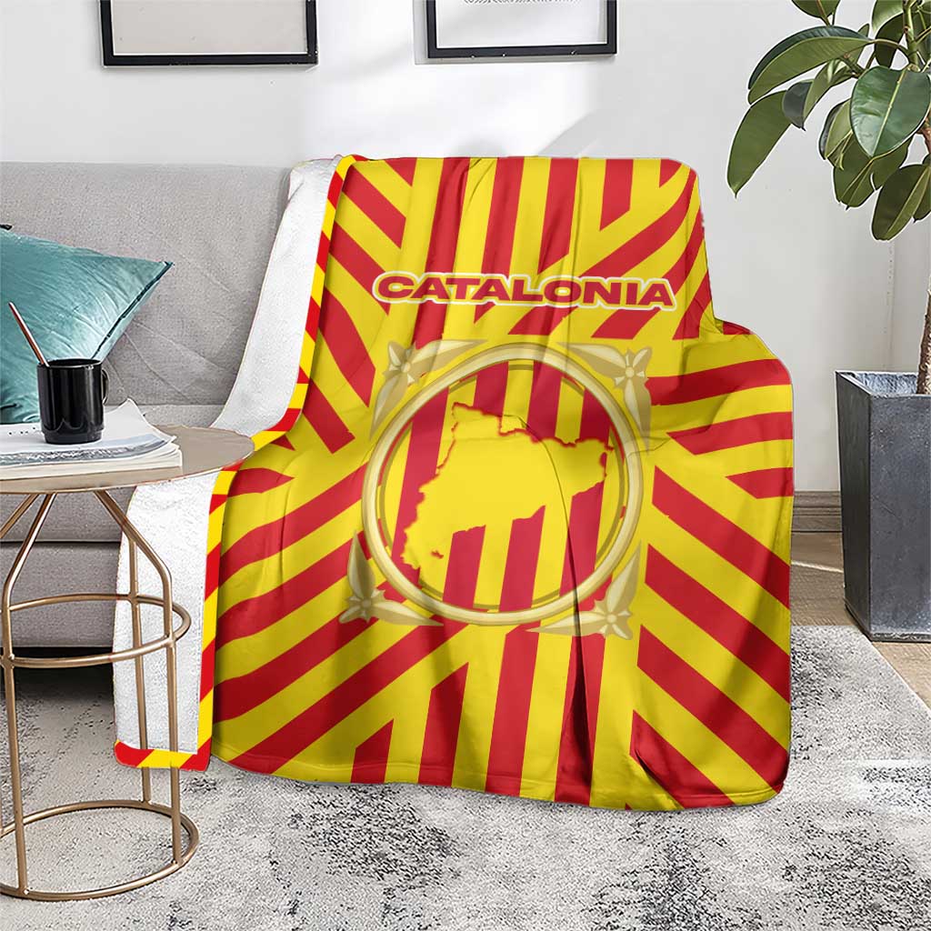 Catalonia Flag Blanket Autonomous Community of Spain - Wonder Print Shop