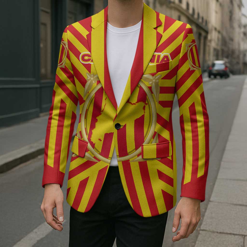 Catalonia Flag Blazer Autonomous Community of Spain - Wonder Print Shop