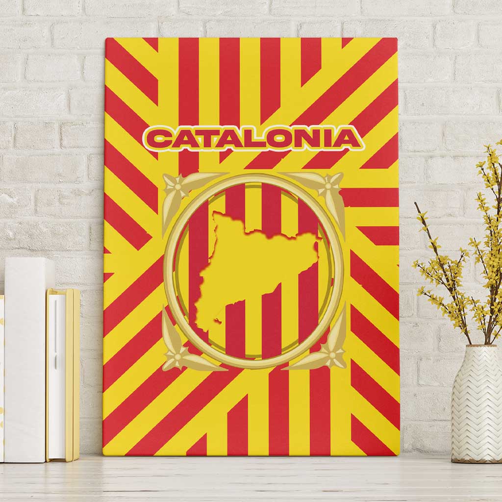 Catalonia Flag Canvas Wall Art Autonomous Community of Spain - Wonder Print Shop
