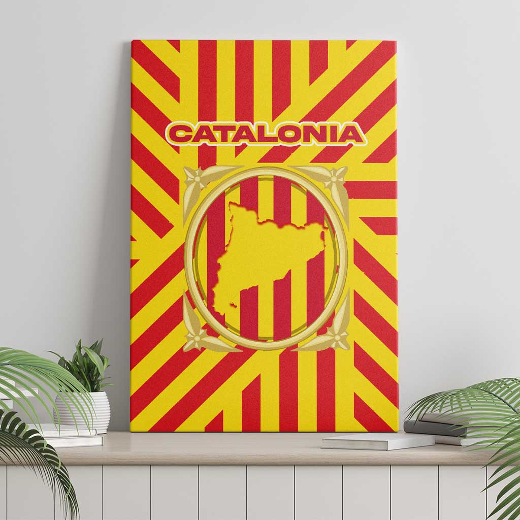 Catalonia Flag Canvas Wall Art Autonomous Community of Spain - Wonder Print Shop
