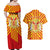Catalonia Flag Couples Matching Off Shoulder Maxi Dress and Hawaiian Shirt Autonomous Community of Spain - Wonder Print Shop