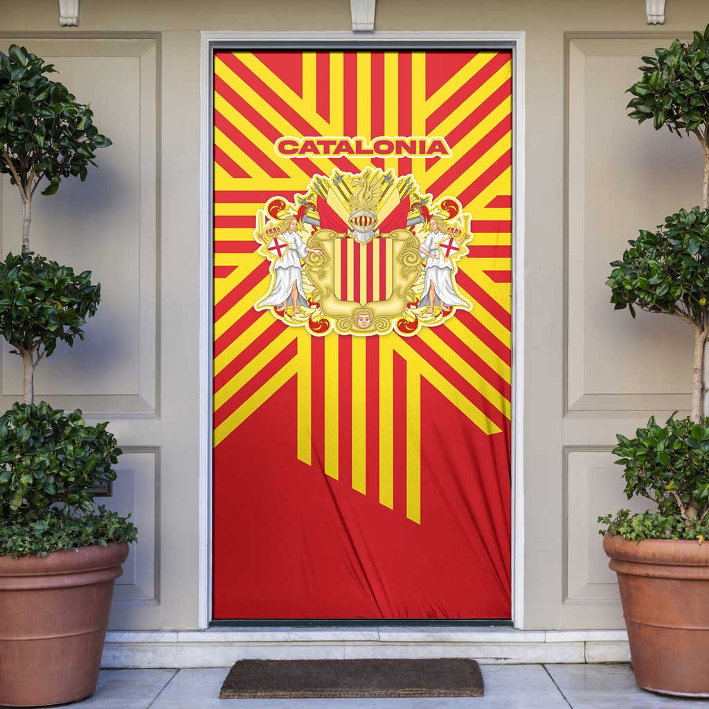 Catalonia Flag Door Cover Autonomous Community of Spain - Wonder Print Shop