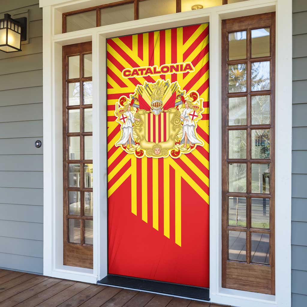 Catalonia Flag Door Cover Autonomous Community of Spain - Wonder Print Shop