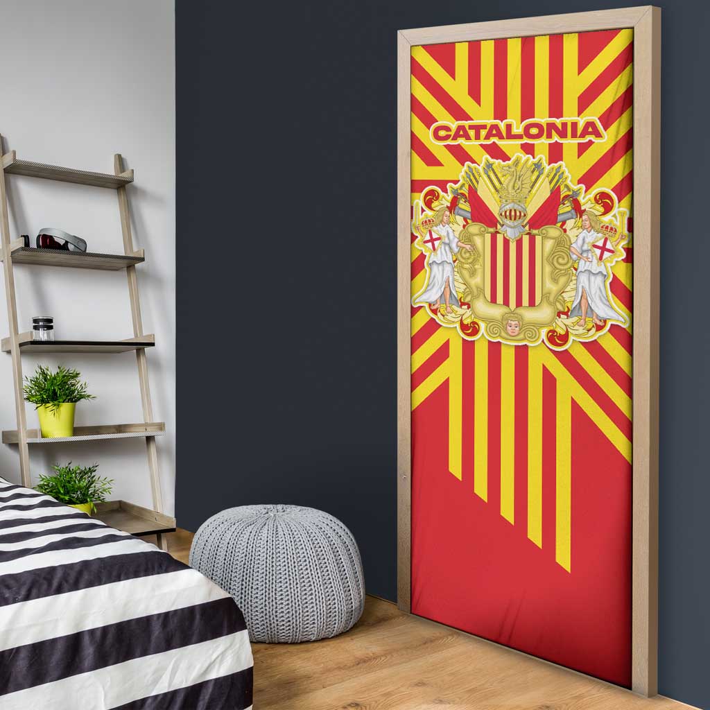 Catalonia Flag Door Cover Autonomous Community of Spain - Wonder Print Shop