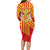 Catalonia Flag Family Matching Long Sleeve Bodycon Dress and Hawaiian Shirt Autonomous Community of Spain - Wonder Print Shop