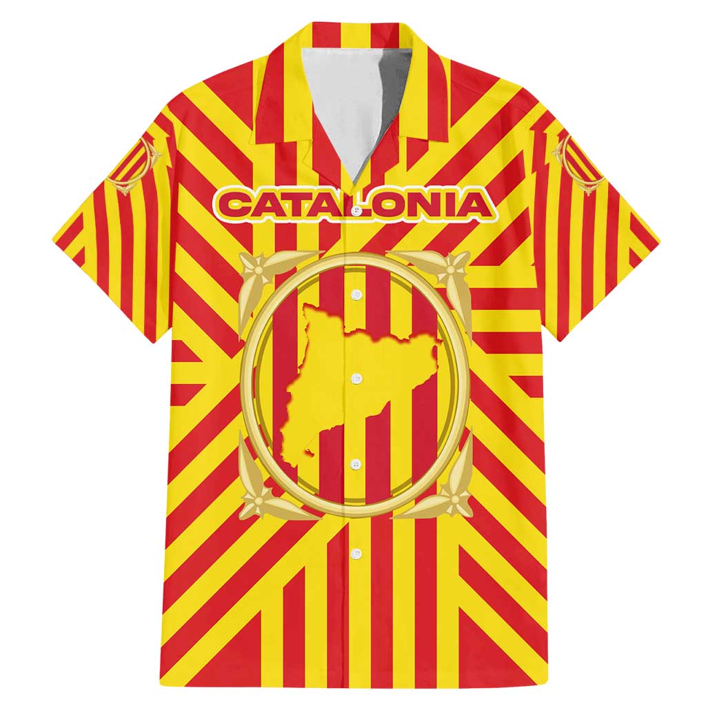 Catalonia Flag Family Matching Mermaid Dress and Hawaiian Shirt Autonomous Community of Spain - Wonder Print Shop