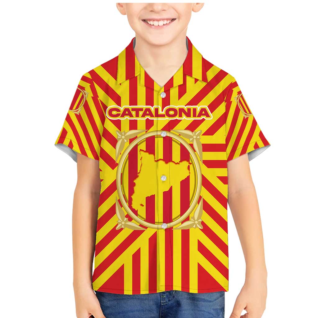 Catalonia Flag Family Matching Mermaid Dress and Hawaiian Shirt Autonomous Community of Spain - Wonder Print Shop
