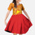 Catalonia Flag Family Matching Off Shoulder Maxi Dress and Hawaiian Shirt Autonomous Community of Spain - Wonder Print Shop