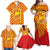 Catalonia Flag Family Matching Off Shoulder Maxi Dress and Hawaiian Shirt Autonomous Community of Spain - Wonder Print Shop