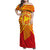 Catalonia Flag Family Matching Off Shoulder Maxi Dress and Hawaiian Shirt Autonomous Community of Spain - Wonder Print Shop