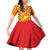 Catalonia Flag Family Matching Off Shoulder Short Dress and Hawaiian Shirt Autonomous Community of Spain - Wonder Print Shop