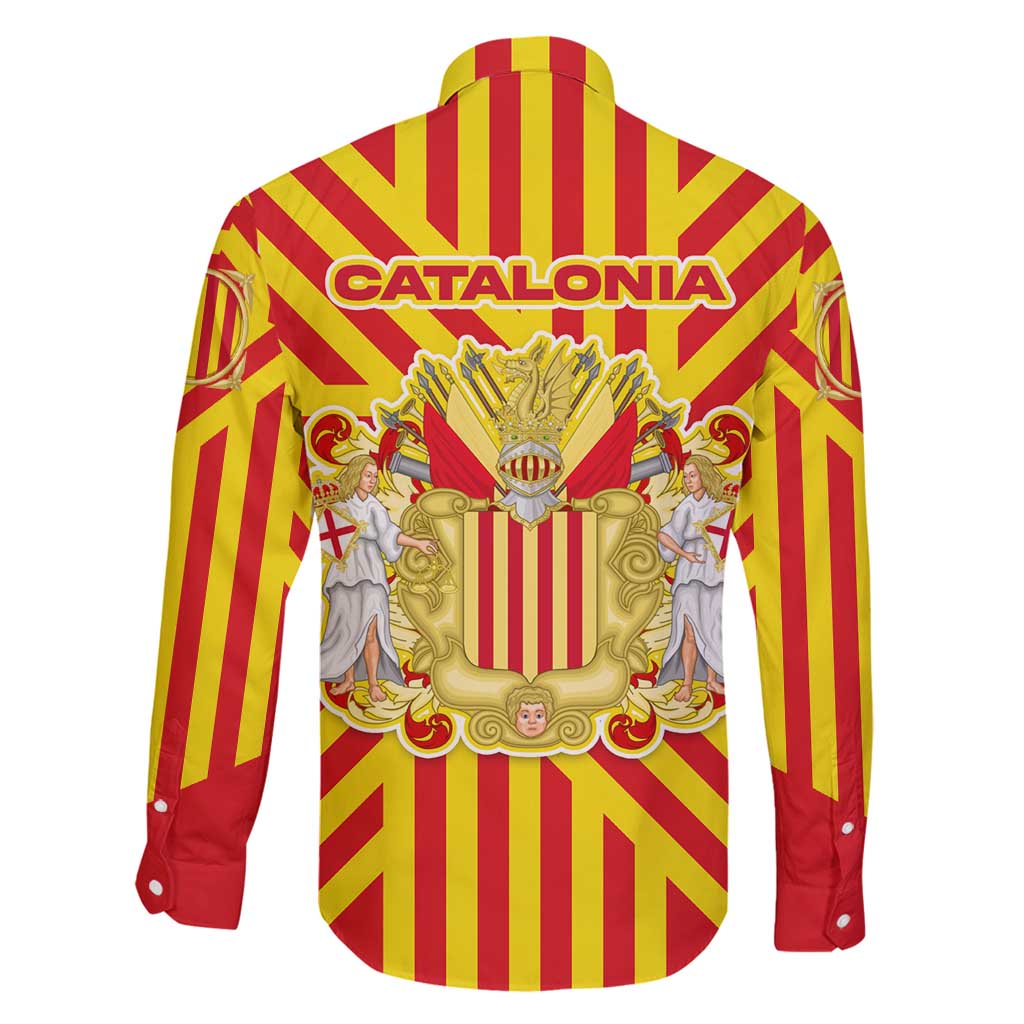Catalonia Flag Family Matching Off Shoulder Short Dress and Hawaiian Shirt Autonomous Community of Spain - Wonder Print Shop