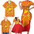 Catalonia Flag Family Matching Short Sleeve Bodycon Dress and Hawaiian Shirt Autonomous Community of Spain - Wonder Print Shop
