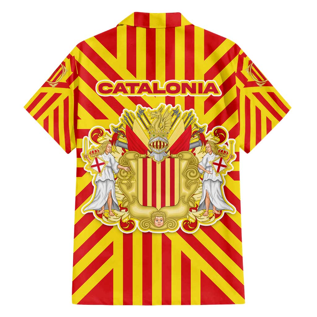 Catalonia Flag Family Matching Tank Maxi Dress and Hawaiian Shirt Autonomous Community of Spain - Wonder Print Shop