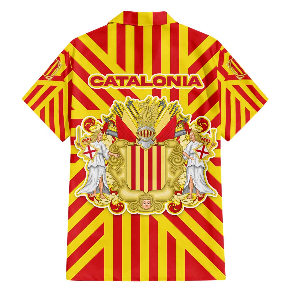 Catalonia Flag Hawaiian Shirt Autonomous Community of Spain - Wonder Print Shop