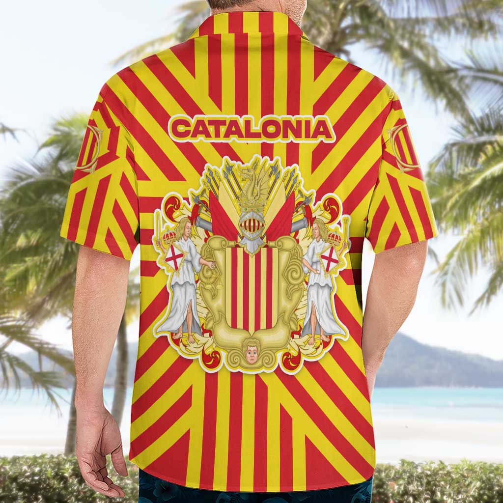 Catalonia Flag Hawaiian Shirt Autonomous Community of Spain - Wonder Print Shop