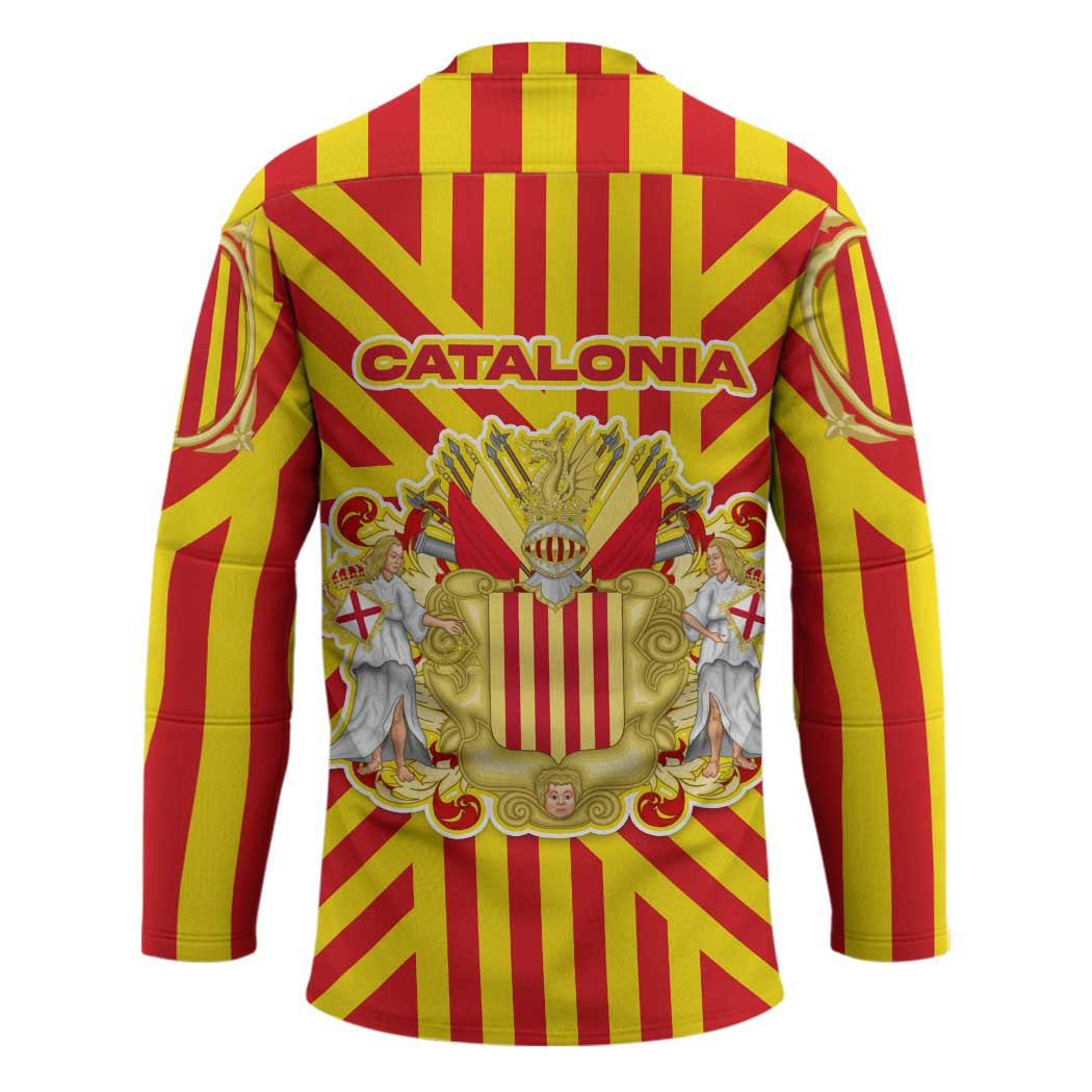 Catalonia Flag Hockey Jersey Autonomous Community of Spain - Wonder Print Shop