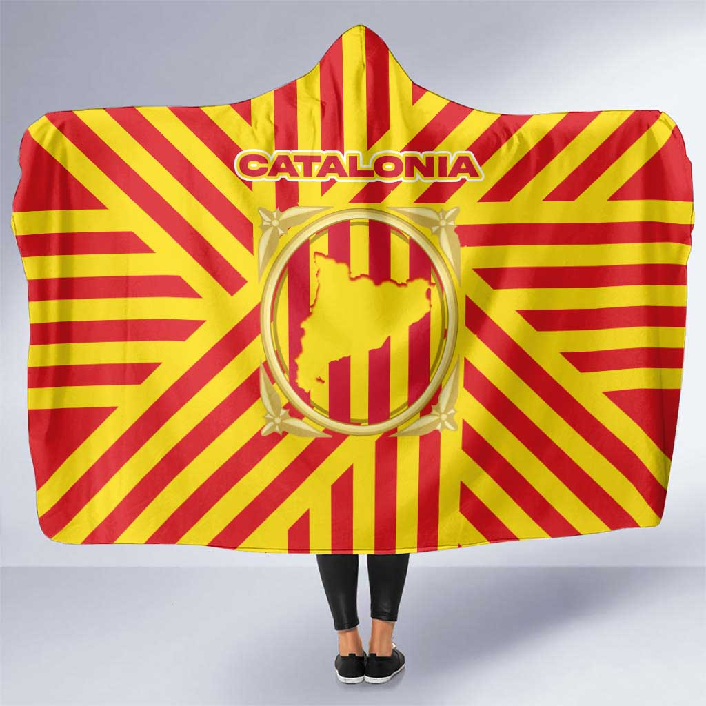 Catalonia Flag Hooded Blanket Autonomous Community of Spain - Wonder Print Shop