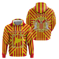 Catalonia Flag Hoodie Autonomous Community of Spain - Wonder Print Shop