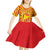 Catalonia Flag Kid Short Sleeve Dress Autonomous Community of Spain - Wonder Print Shop