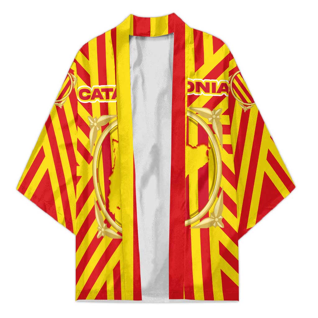Catalonia Flag Kimono Autonomous Community of Spain - Wonder Print Shop