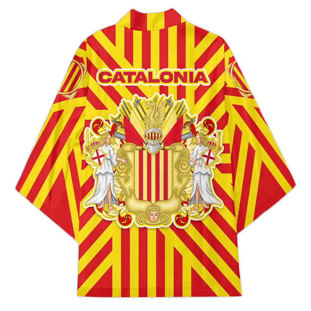 Catalonia Flag Kimono Autonomous Community of Spain - Wonder Print Shop