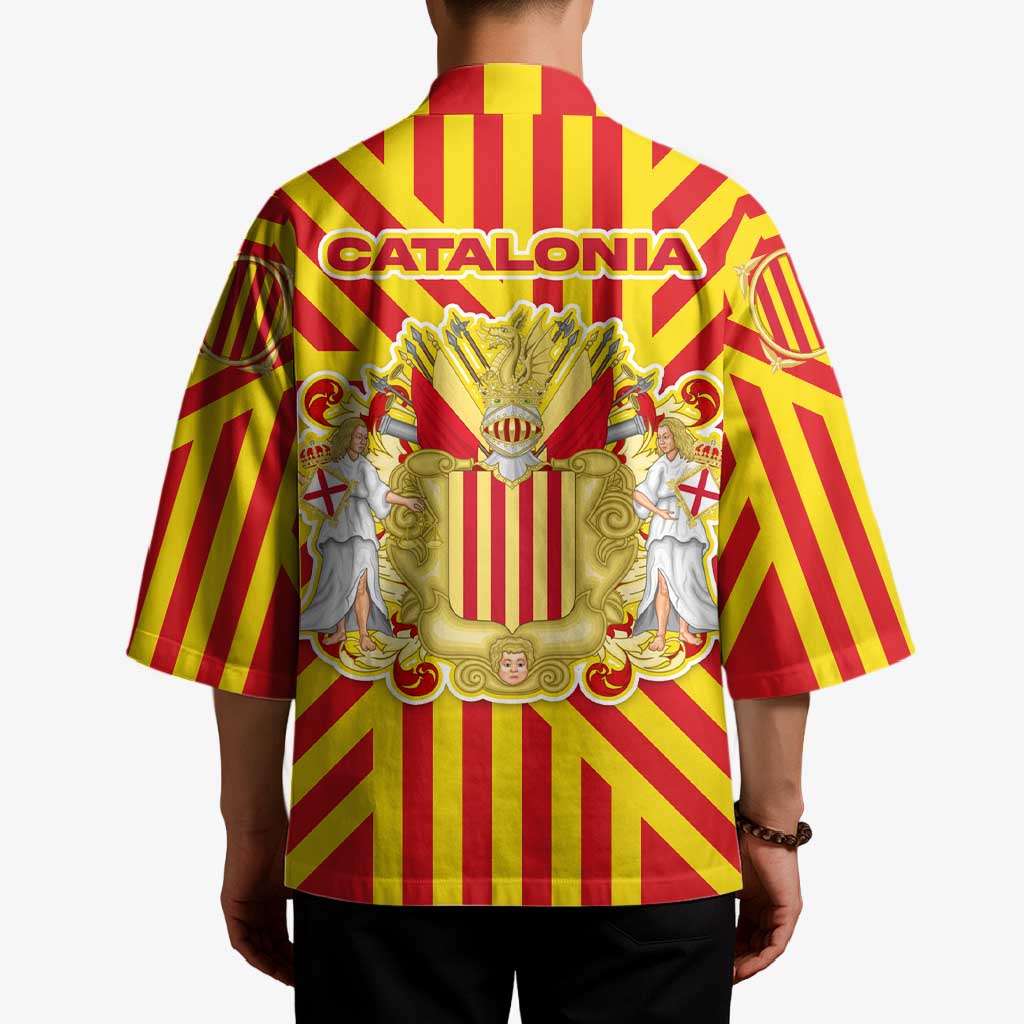 Catalonia Flag Kimono Autonomous Community of Spain - Wonder Print Shop