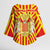 Catalonia Flag Kimono Sleeve Blouse Autonomous Community of Spain - Wonder Print Shop