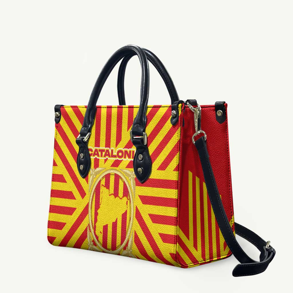 Catalonia Flag Leather Bag Autonomous Community of Spain - Wonder Print Shop