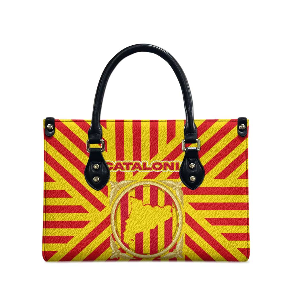 Catalonia Flag Leather Bag Autonomous Community of Spain - Wonder Print Shop