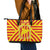 Catalonia Flag Leather Tote Bag Autonomous Community of Spain - Wonder Print Shop