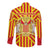 Catalonia Flag Long Sleeve Button Shirt Autonomous Community of Spain - Wonder Print Shop