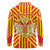 Catalonia Flag Long Sleeve Polo Shirt Autonomous Community of Spain - Wonder Print Shop
