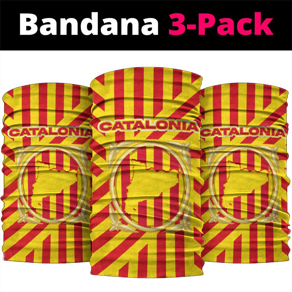 Catalonia Flag Neck Gaiter Autonomous Community of Spain - Wonder Print Shop